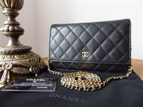 chanel woc black caviar gold hardware|Chanel Wallet On Chain Quilted Caviar Gold.